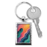 Art Abstract Pattern Key Chain (Rectangle)