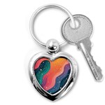 Art Abstract Pattern Key Chain (Heart)