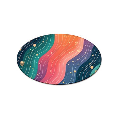 Art Abstract Pattern Sticker (Oval) from ArtsNow.com Front