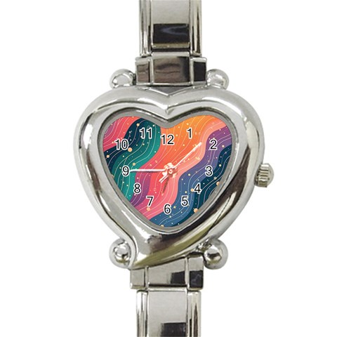 Art Abstract Pattern Heart Italian Charm Watch from ArtsNow.com Front