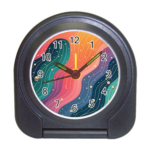 Art Abstract Pattern Travel Alarm Clock from ArtsNow.com Front