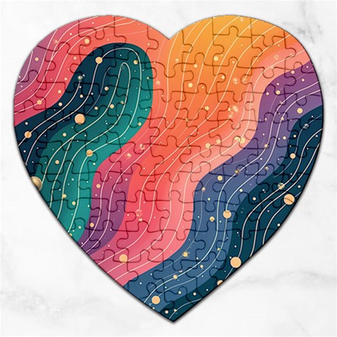 Art Abstract Pattern Jigsaw Puzzle (Heart) from ArtsNow.com Front