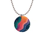 Art Abstract Pattern 1  Button Necklace