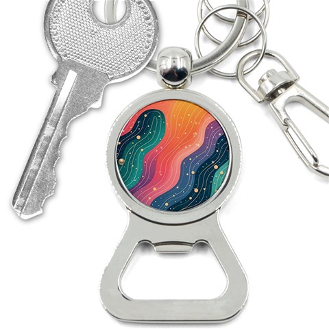 Art Abstract Pattern Bottle Opener Key Chain from ArtsNow.com Front