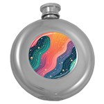 Art Abstract Pattern Round Hip Flask (5 oz)