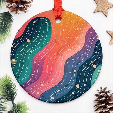 Art Abstract Pattern Round Ornament (Two Sides) from ArtsNow.com Front