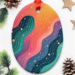 Art Abstract Pattern Oval Ornament (Two Sides) from ArtsNow.com Front