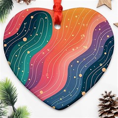 Art Abstract Pattern Heart Ornament (Two Sides) from ArtsNow.com Front