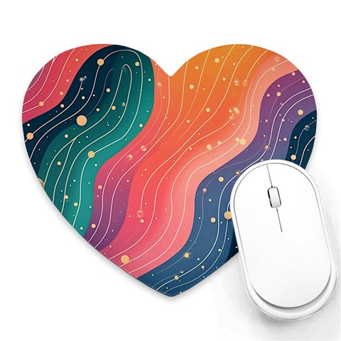 Art Abstract Pattern Heart Mousepad from ArtsNow.com Front