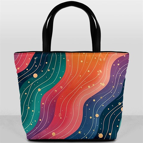 Art Abstract Pattern Bucket Bag from ArtsNow.com Back