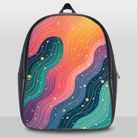 Art Abstract Pattern School Bag (Large) from ArtsNow.com Front