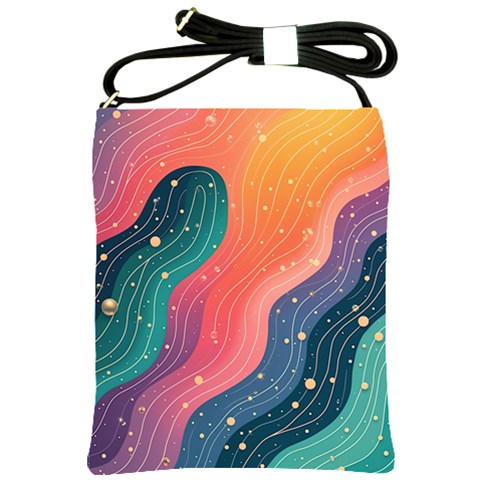 Art Abstract Pattern Shoulder Sling Bag from ArtsNow.com Front