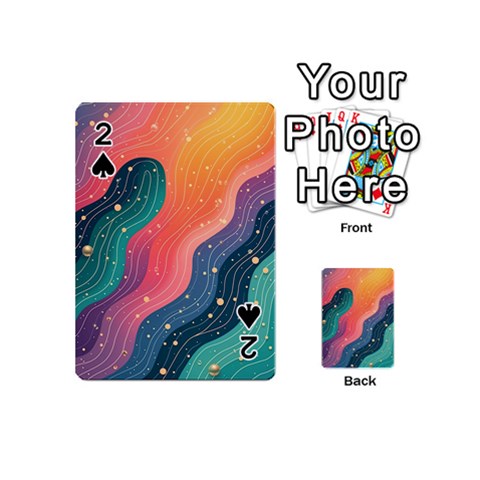 Art Abstract Pattern Playing Cards 54 Designs (Mini) from ArtsNow.com Front - Spade2