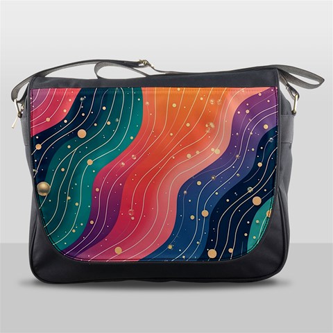 Art Abstract Pattern Messenger Bag from ArtsNow.com Front