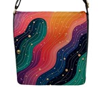 Art Abstract Pattern Flap Closure Messenger Bag (L)