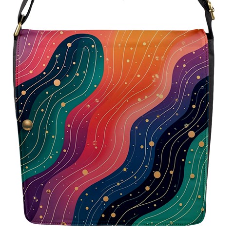 Art Abstract Pattern Flap Closure Messenger Bag (S) from ArtsNow.com Front