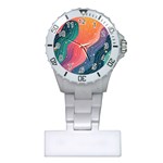 Art Abstract Pattern Plastic Nurses Watch