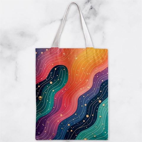 Art Abstract Pattern Zipper Classic Tote Bag from ArtsNow.com Back