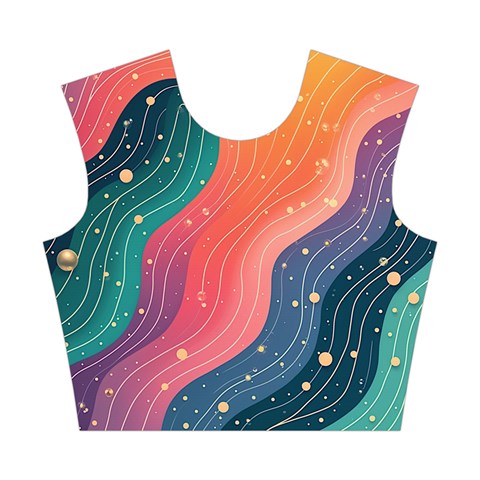 Art Abstract Pattern Cotton Crop Top from ArtsNow.com Front