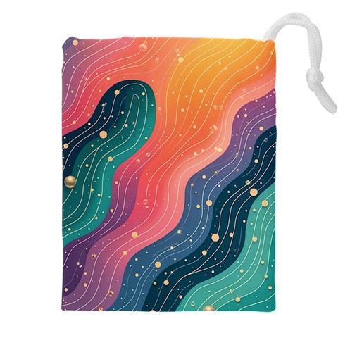 Art Abstract Pattern Drawstring Pouch (4XL) from ArtsNow.com Front