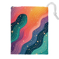 Art Abstract Pattern Drawstring Pouch (4XL) from ArtsNow.com Front