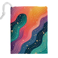 Art Abstract Pattern Drawstring Pouch (4XL) from ArtsNow.com Back