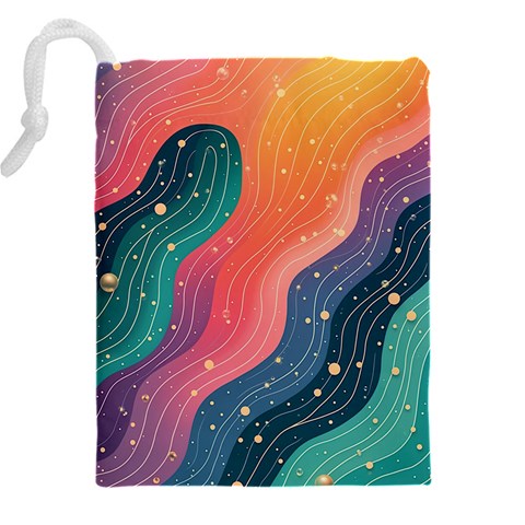 Art Abstract Pattern Drawstring Pouch (5XL) from ArtsNow.com Back