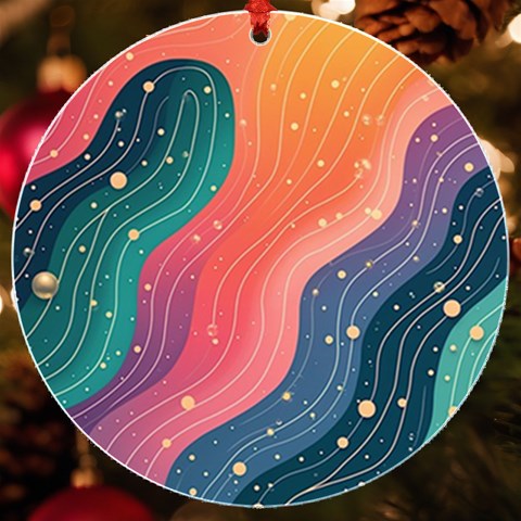 Art Abstract Pattern UV Print Acrylic Ornament Round from ArtsNow.com Front