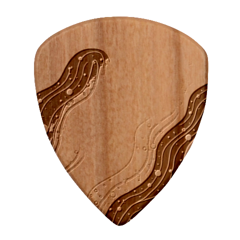 Art Abstract Pattern Guitar Shape Wood Guitar Pick Holder Case And Picks Set from ArtsNow.com Pick