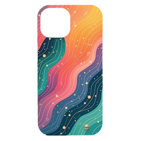 Art Abstract Pattern iPhone 15 Black UV Print PC Hardshell Case from ArtsNow.com Front