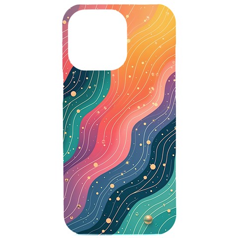 Art Abstract Pattern iPhone 15 Pro Max Black UV Print PC Hardshell Case from ArtsNow.com Front