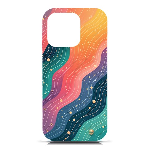 Art Abstract Pattern iPhone 16 Pro Black UV Print PC Hardshell Case from ArtsNow.com Front