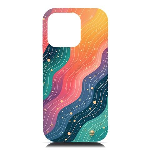 Art Abstract Pattern iPhone 16 Pro Max Black UV Print PC Hardshell Case from ArtsNow.com Front