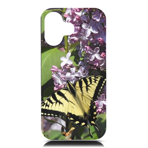 Eastern Swallowtail Butterfly Phone Case iPhone 16 Black UV Print PC Hardshell Case from ArtsNow.com Front