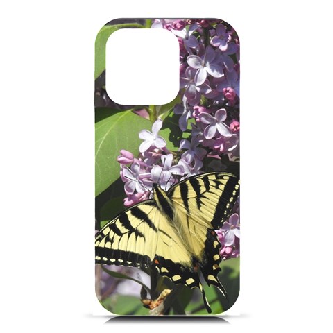 Eastern Swallowtail Butterfly Phone Case iPhone 16 Pro Black UV Print PC Hardshell Case from ArtsNow.com Front