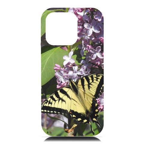 Eastern Swallowtail Butterfly Phone Case iPhone 16 Pro Max Black UV Print PC Hardshell Case from ArtsNow.com Front