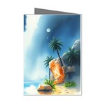 Delicate Watercolor Painting Surreal Oasis Scene With Intense Dramatic Lighting Mini Greeting Cards (Pkg of 8)