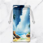 Delicate Watercolor Painting Surreal Oasis Scene With Intense Dramatic Lighting Jewelry Bag