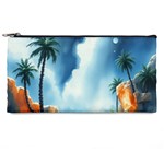 Delicate Watercolor Painting Surreal Oasis Scene With Intense Dramatic Lighting Pencil Cases