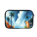 Delicate Watercolor Painting Surreal Oasis Scene With Intense Dramatic Lighting Apple MacBook Pro 13  Zipper Case