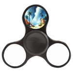 Delicate Watercolor Painting Surreal Oasis Scene With Intense Dramatic Lighting Finger Spinner