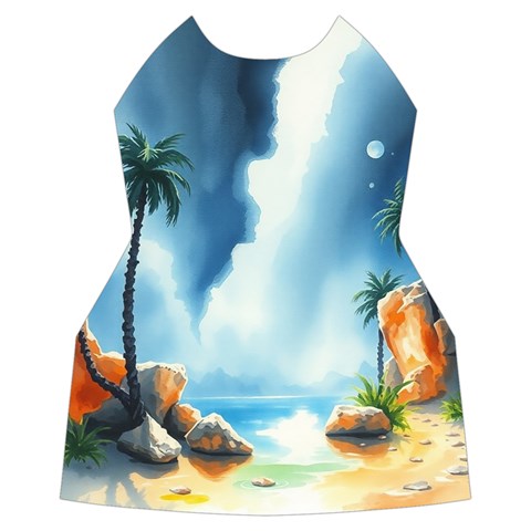 Delicate Watercolor Painting Surreal Oasis Scene With Intense Dramatic Lighting Women s Long Sleeve Raglan T Front