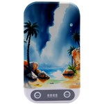 Delicate Watercolor Painting Surreal Oasis Scene With Intense Dramatic Lighting Sterilizers