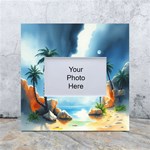 Delicate Watercolor Painting Surreal Oasis Scene With Intense Dramatic Lighting White Box Photo Frame 4  x 6 