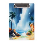 Delicate Watercolor Painting Surreal Oasis Scene With Intense Dramatic Lighting A5 Acrylic Clipboard