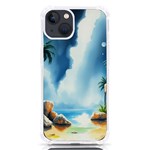 Delicate Watercolor Painting Surreal Oasis Scene With Intense Dramatic Lighting iPhone 13 TPU UV Print Case