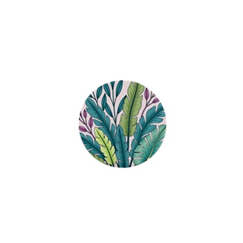 Illustrations Plants Nature Leaves 1  Mini Buttons from ArtsNow.com Front