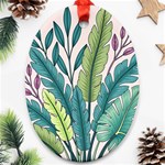 Illustrations Plants Nature Leaves Ornament (Oval)