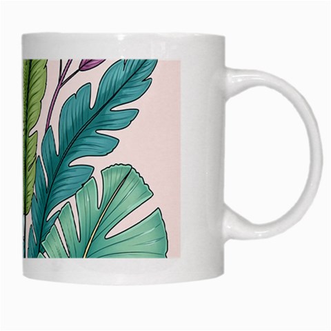 Illustrations Plants Nature Leaves White Mug from ArtsNow.com Right