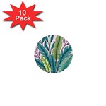 Illustrations Plants Nature Leaves 1  Mini Buttons (10 pack) 